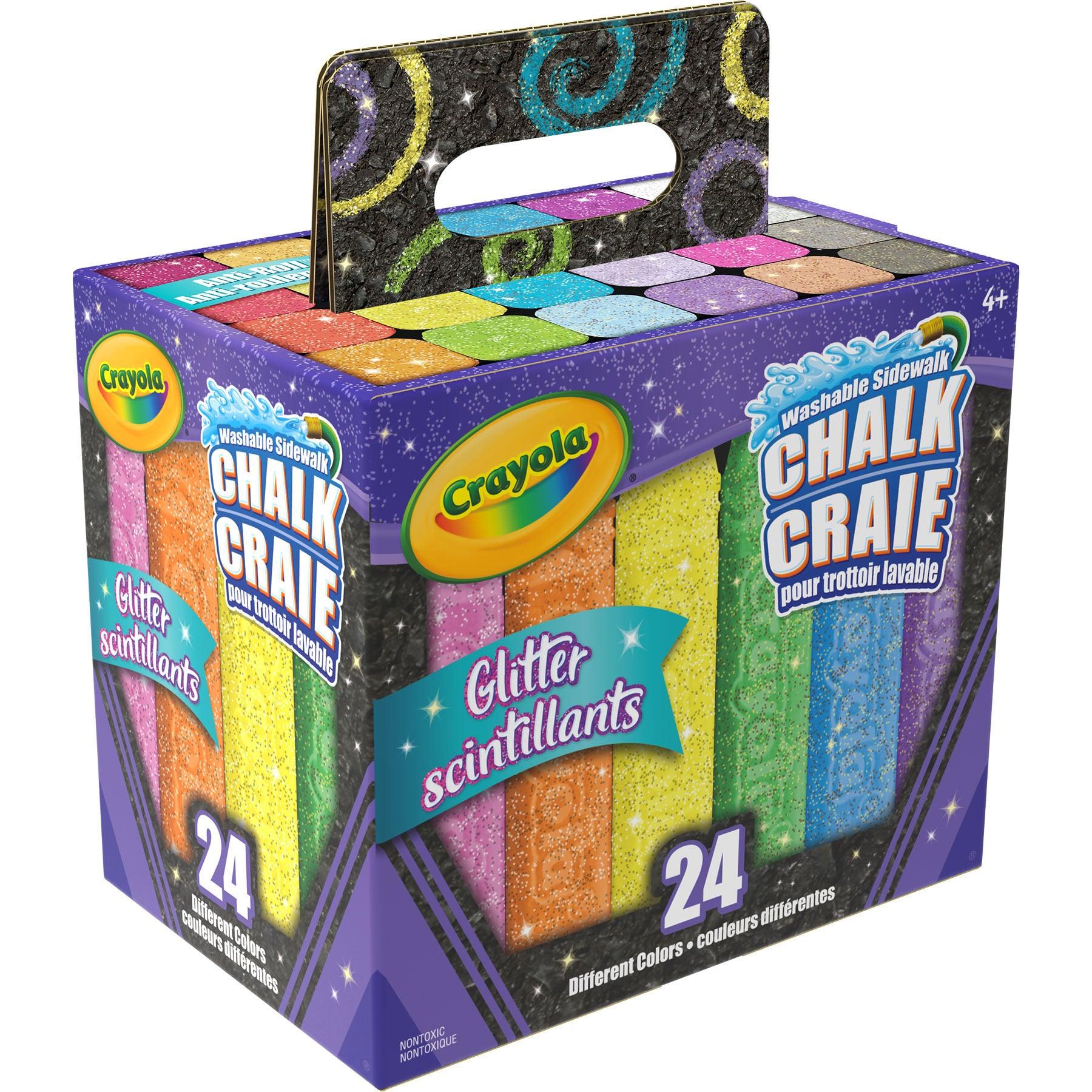 Glitter Chalk, 24 Per Pack, 3 Packs - Loomini