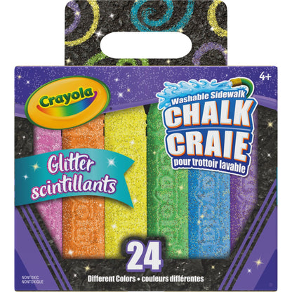 Glitter Chalk, 24 Per Pack, 3 Packs - Loomini