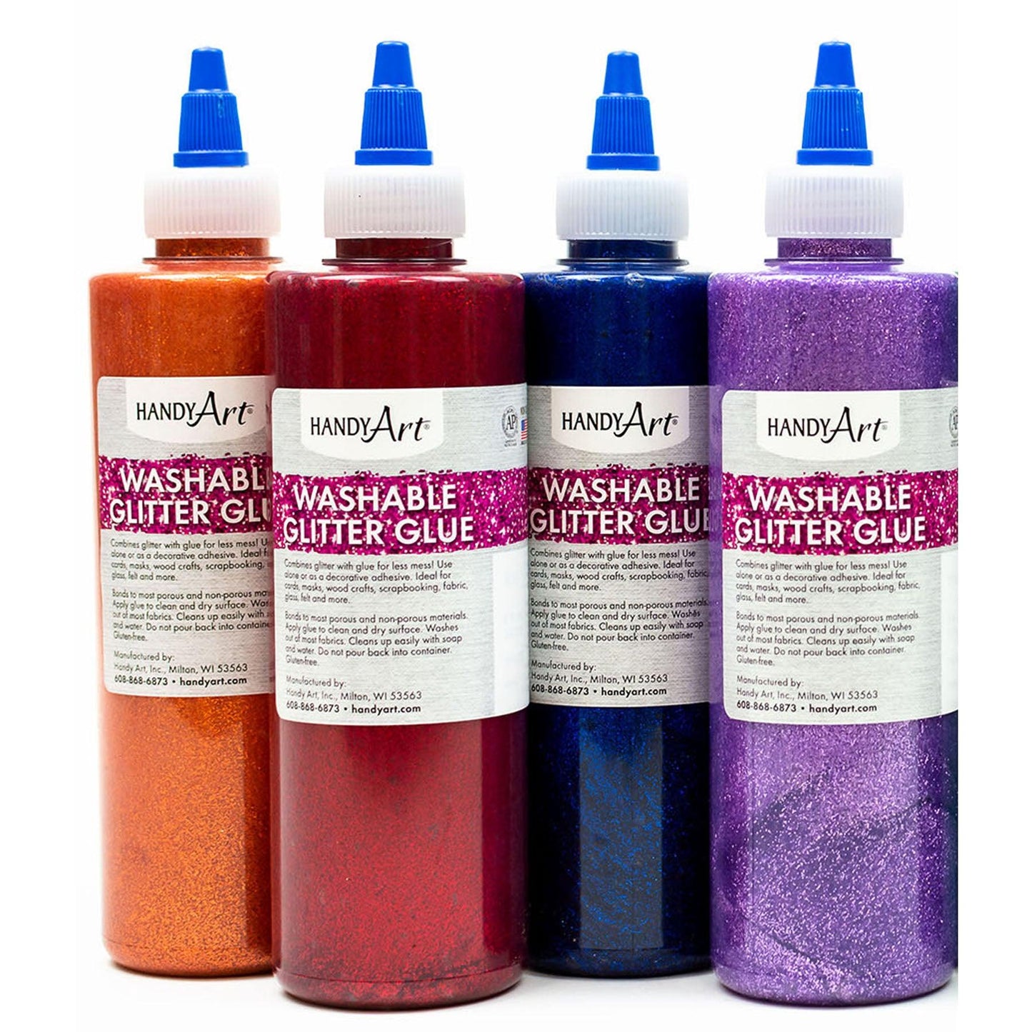 Glitter Glue, 8 oz, Set of 8 - Loomini