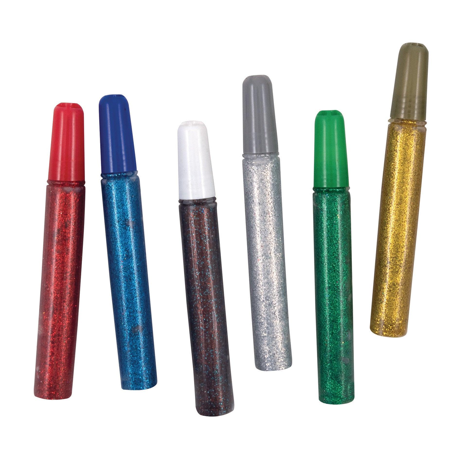 Glitter Glue Pens, Classroom Pack, Assorted Iridescent & Neon Colors, 0.34 fl. oz., 72 Pens - Loomini