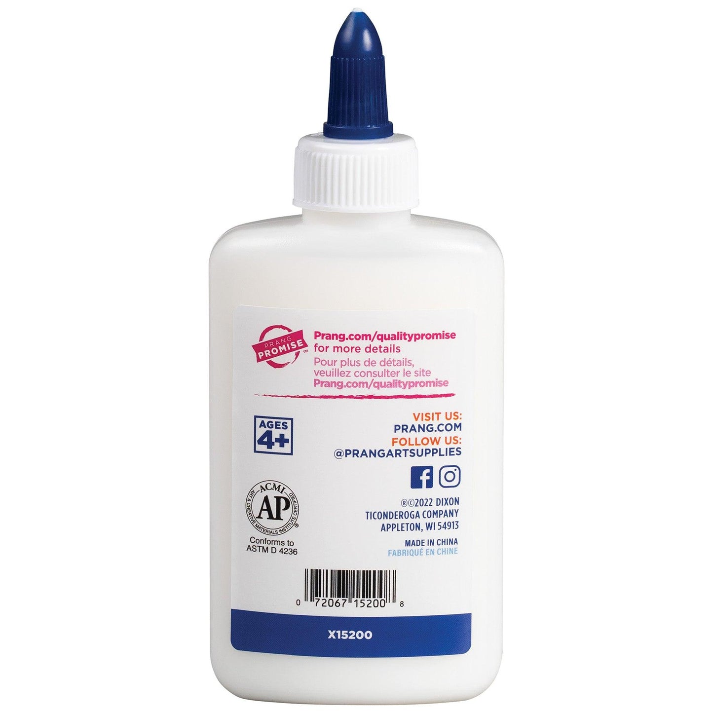 Glue Washable Liquid White School Glue - 4.4 oz, White, Pack of 24 - Loomini