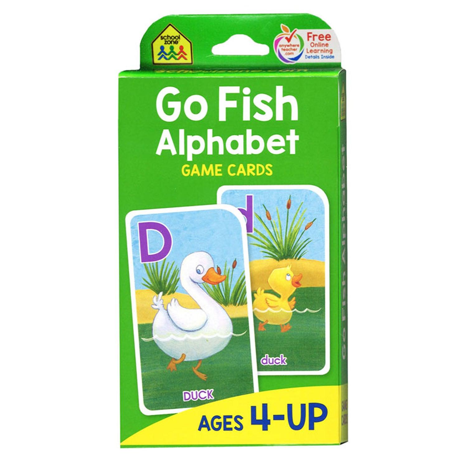 Go Fish Alphabet Game Cards, 6 Sets - Loomini