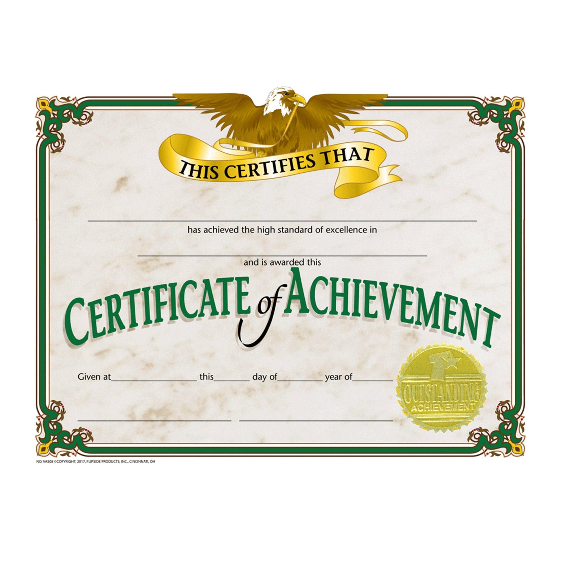 Gold Foil Embossed Seals, Outstanding Achievement, 54 Per Pack, 3 Packs - Loomini