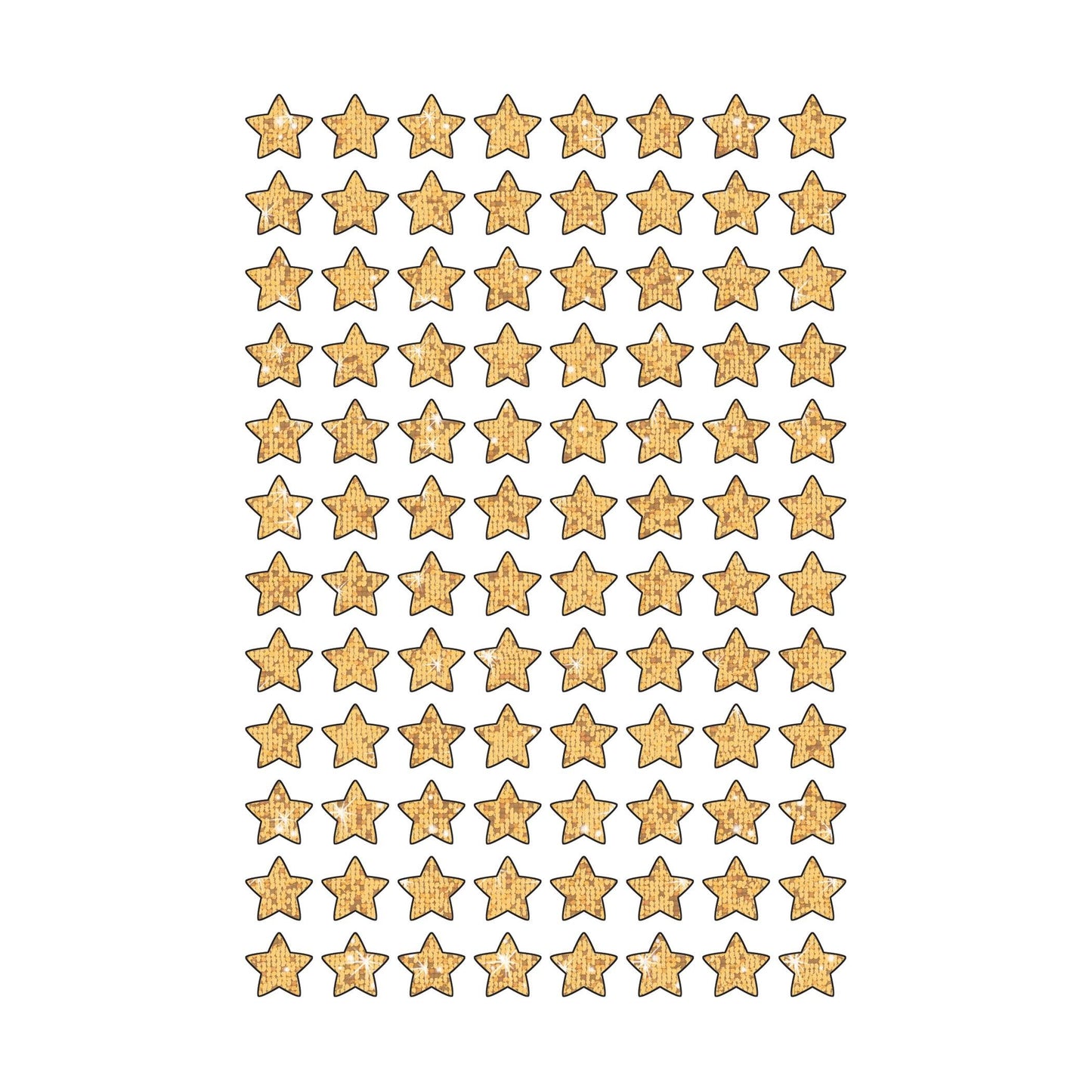 Gold Sparkle Stars superShapes Stickers-Sparkle, 400 Per Pack, 6 Packs - Loomini