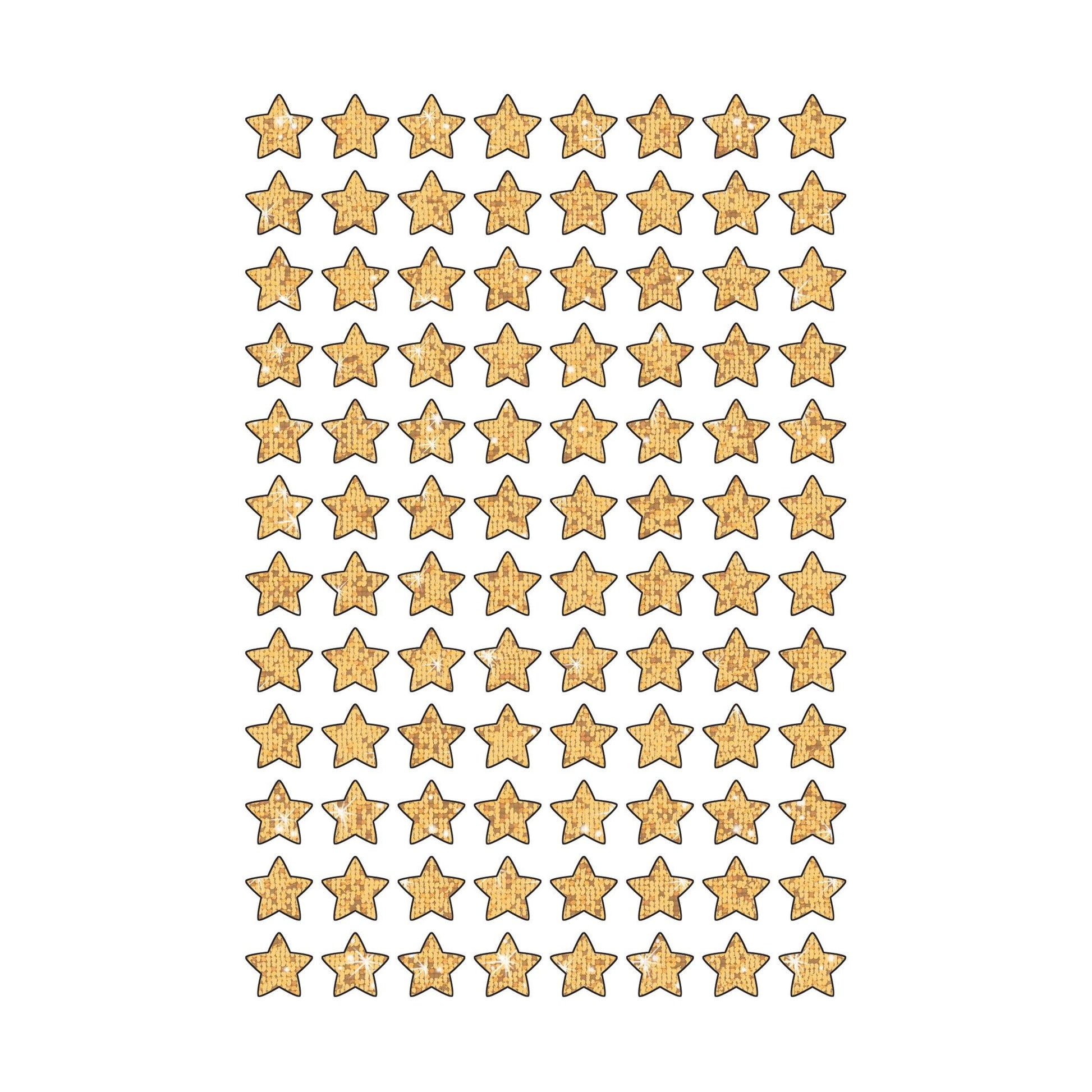 Gold Sparkle Stars superShapes Stickers-Sparkle, 400 Per Pack, 6 Packs - Loomini