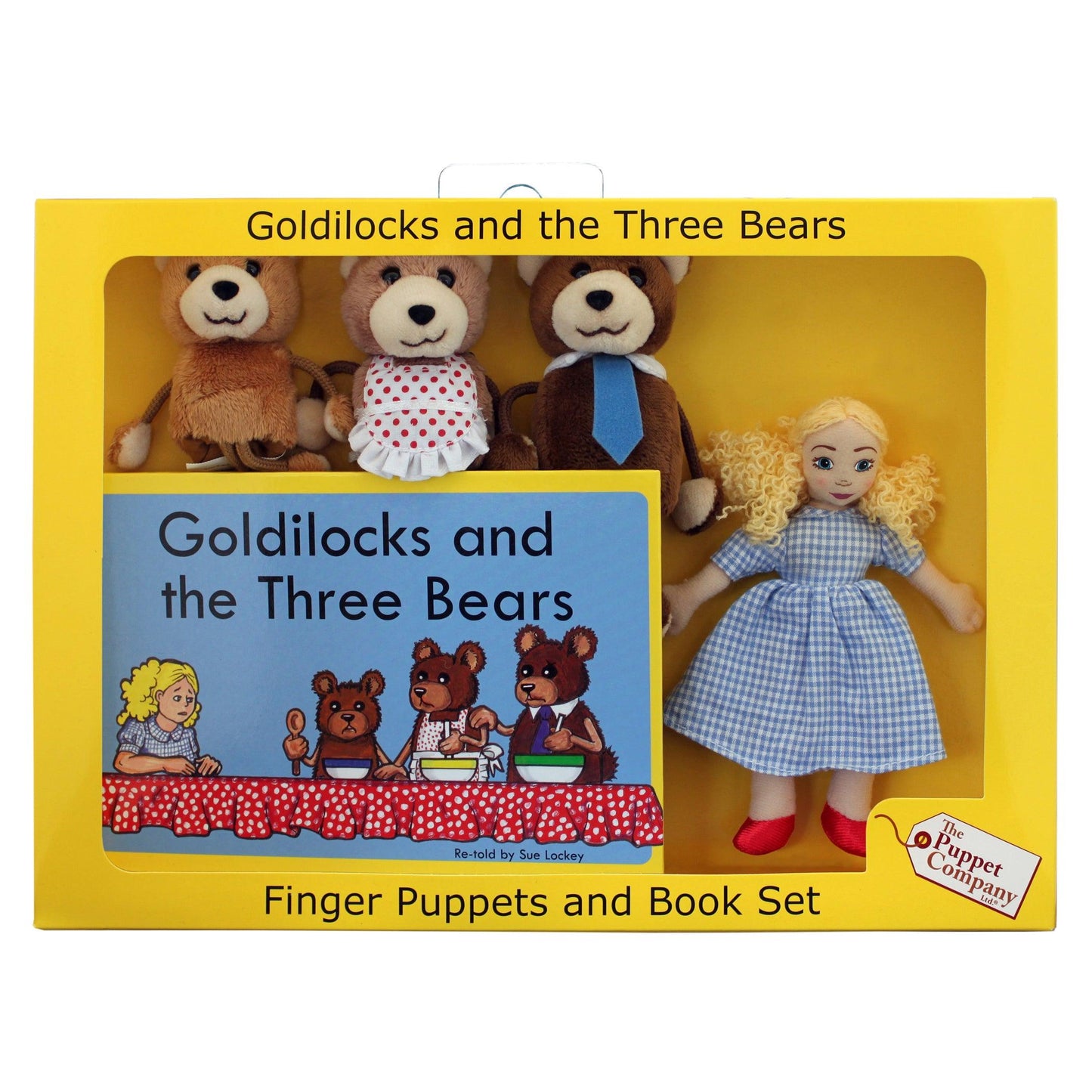 Goldilocks Finger Puppets and Book Set - Loomini