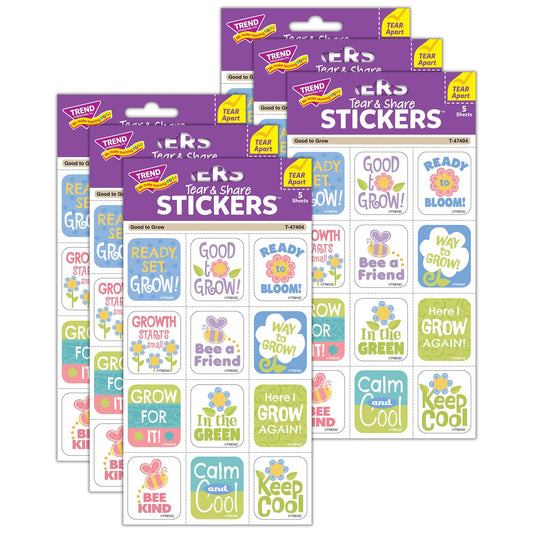 Good to Grow Tear & Share Stickers®, 60 Per Pack, 6 Packs - Loomini