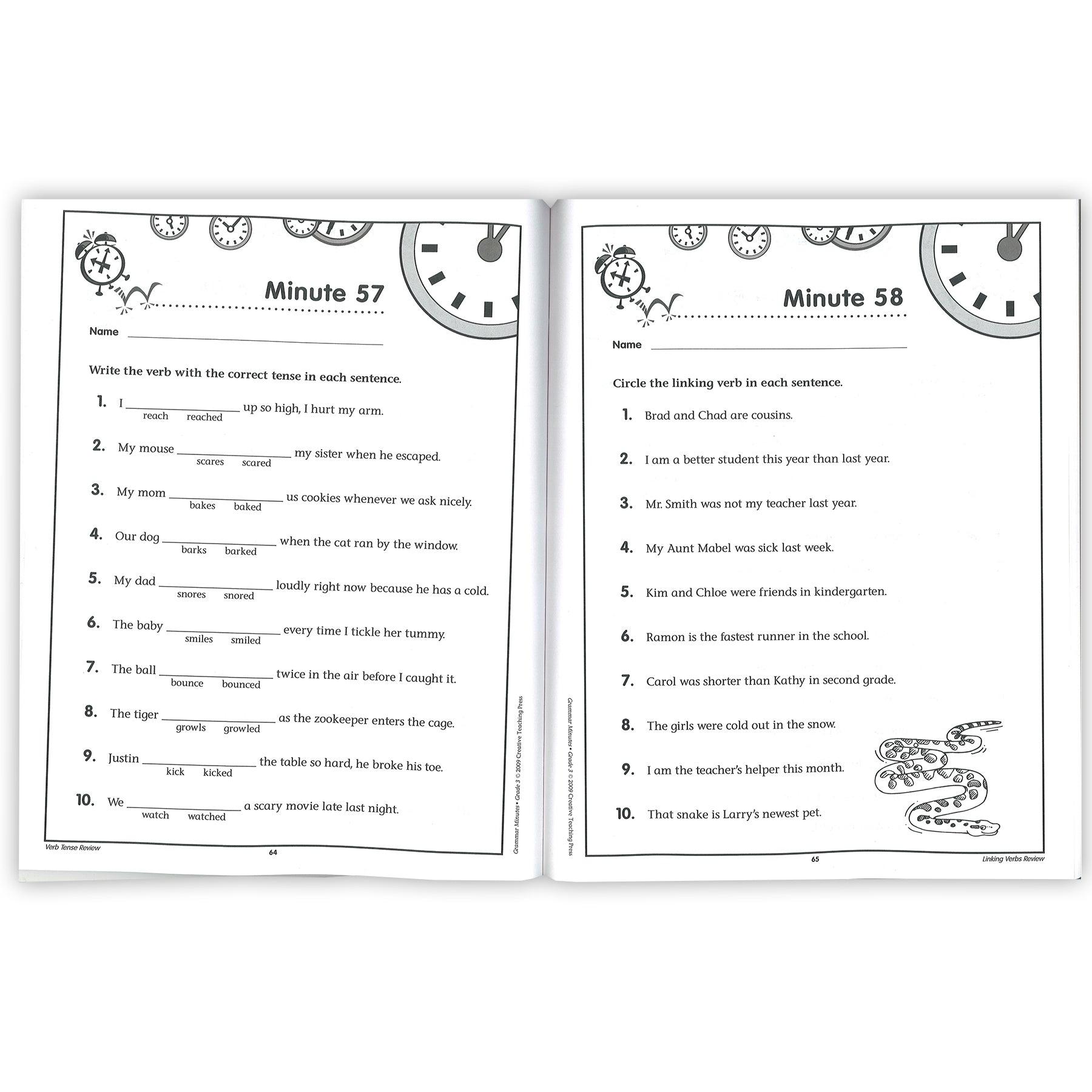 Grammar Minutes Workbook, Grade 3 - Loomini