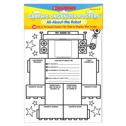 Graphic Organizer Poster, All-About-Me Robot, Grades K-2 - Loomini