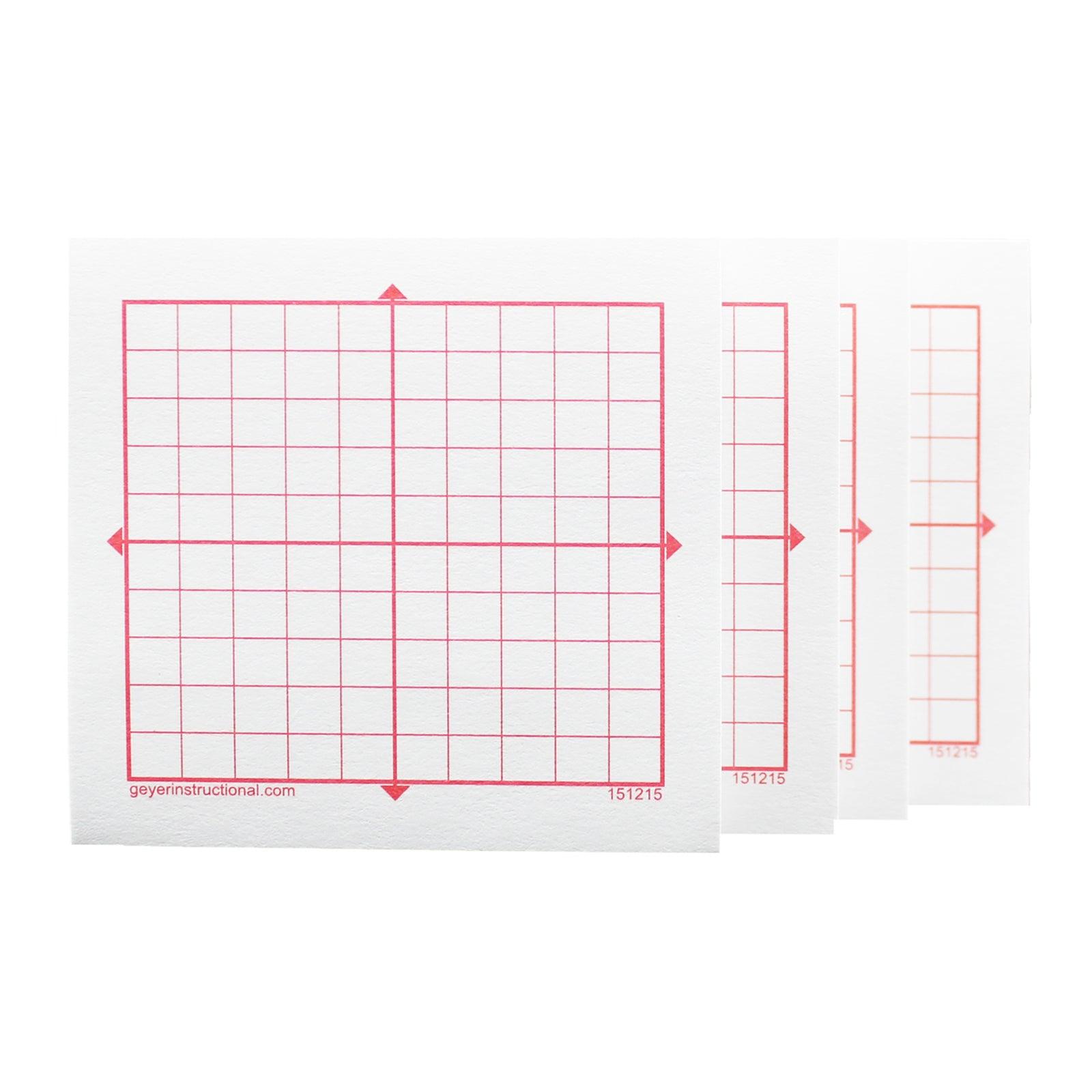 Graphing 3M Post-it® Notes, XY Axis, 10 x 10 Square Grid, 4 Pads - Loomini