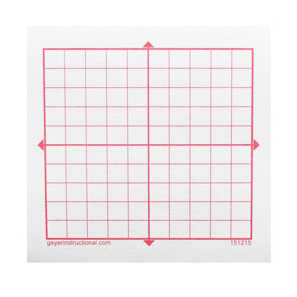 Graphing 3M Post-it® Notes, XY Axis, 10 x 10 Square Grid, 4 Pads Per Pack, 2 Packs - Loomini