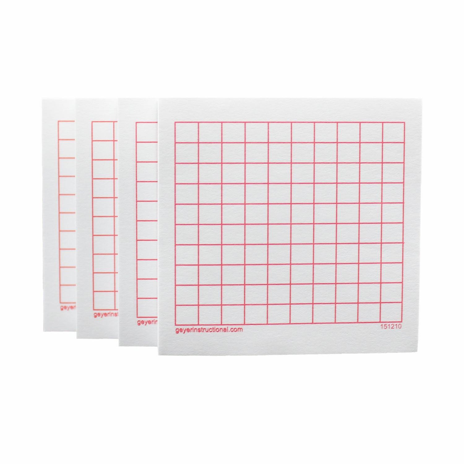 Graphing 3M Post-it® Notes,10 x 10 Grid, 4 Pads - Loomini