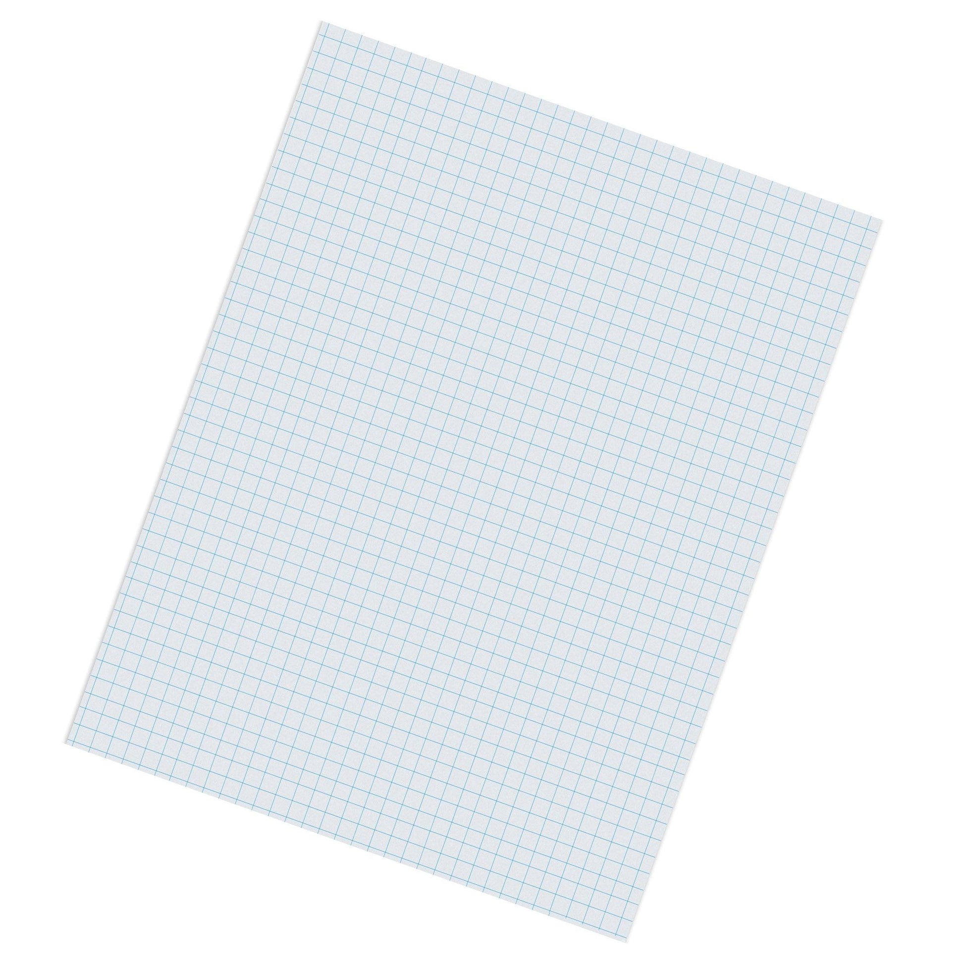 Graphing Paper, White, 1/4" Quadrille Ruled, 8-1/2" x 11", 500 Sheets - Loomini