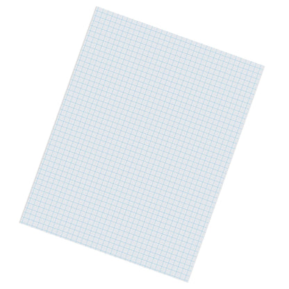 Graphing Paper, White, 1/4" Quadrille Ruled, 8-1/2" x 11", 500 Sheets - Loomini