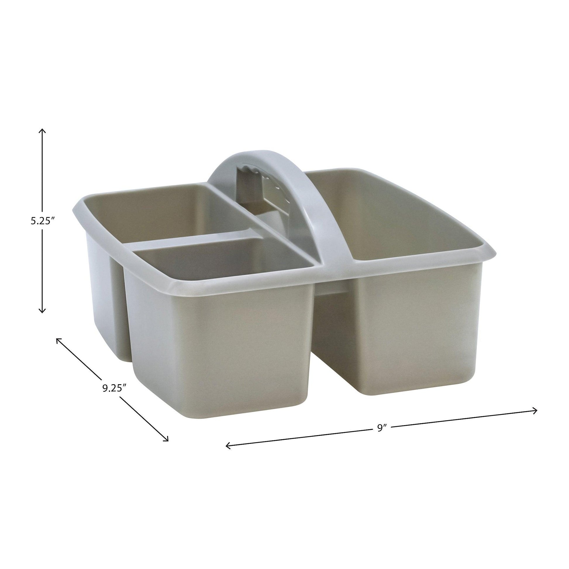 Gray Plastic Storage Caddy, Pack of 6 - Loomini