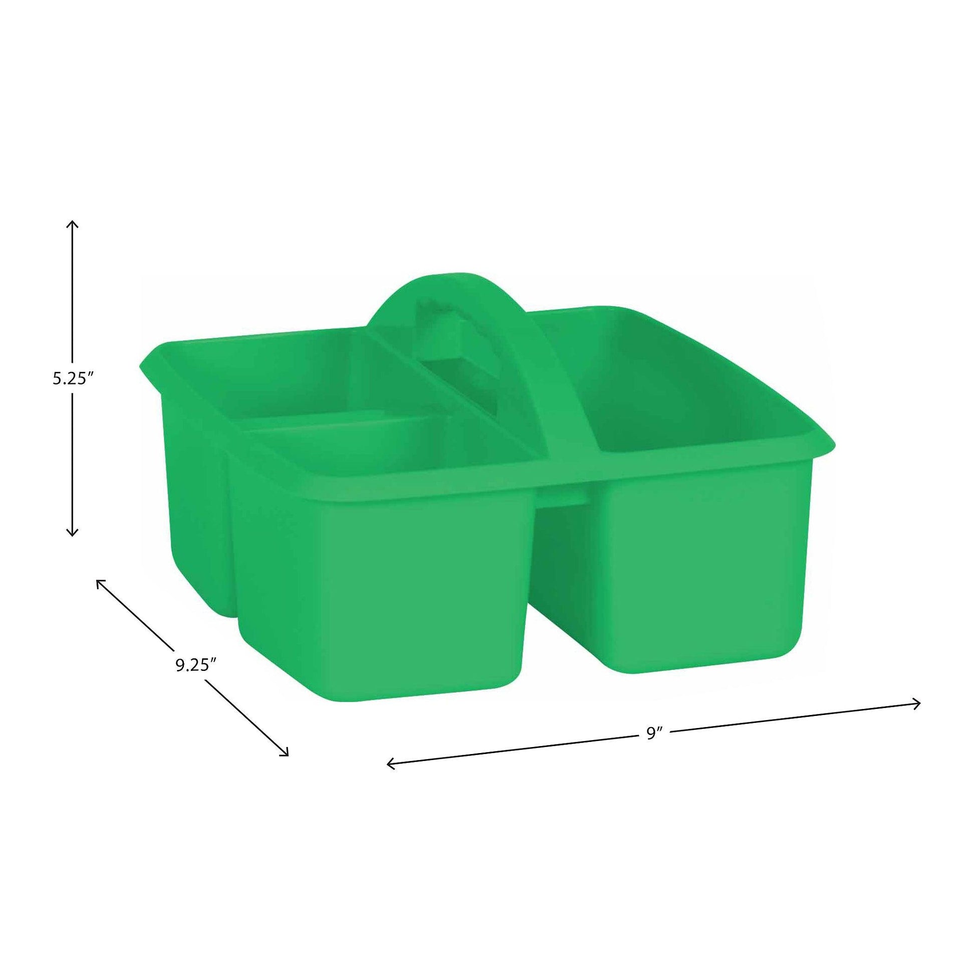 Green Plastic Storage Caddy, Pack of 6 - Loomini