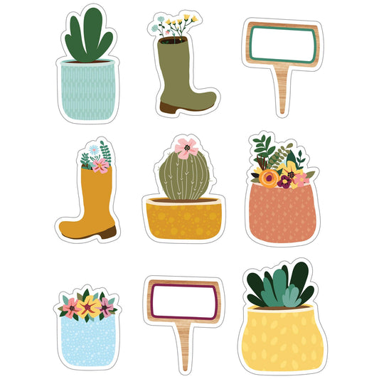 Grow Together Boots, Pots, and Garden Signs Cut-Outs, 36 Per Pack, 3 Packs - Loomini