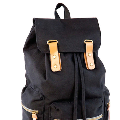 GUIDI Rucksack Backpack, 18", Black - Loomini