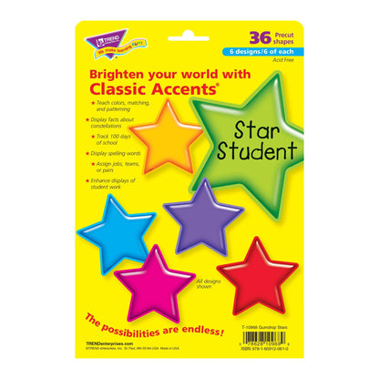 Gumdrop Stars Classic Accents® Variety Pack, 36 Per Pack, 3 Packs - Loomini