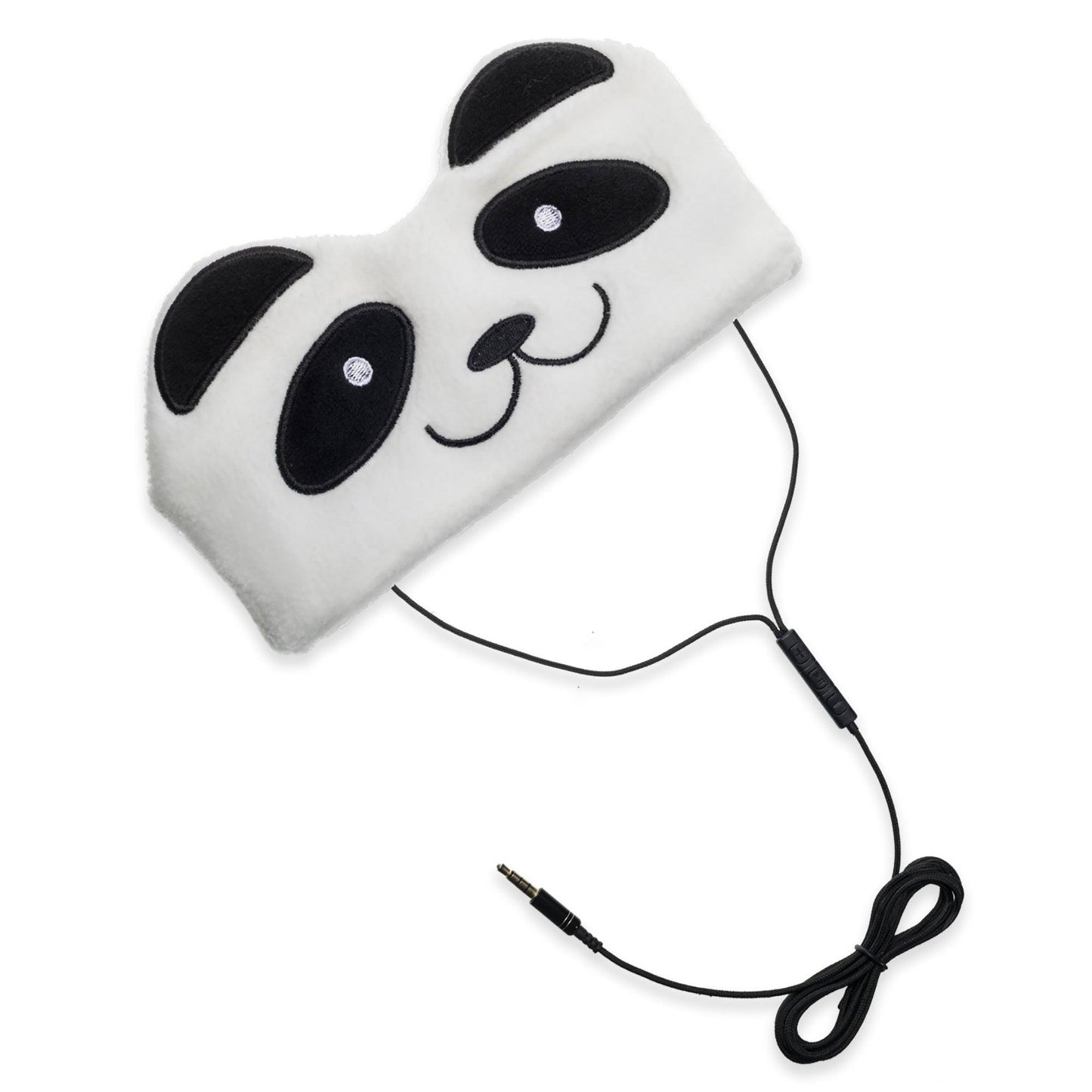 H1 Adjustable Fleece Headband Headphones, Panda - Loomini