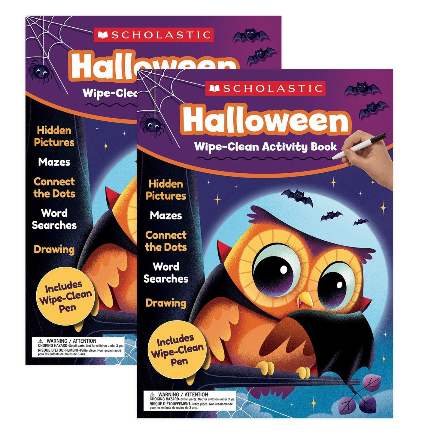 Halloween Wipe-Clean Activity Book, Pack of 2 - Loomini