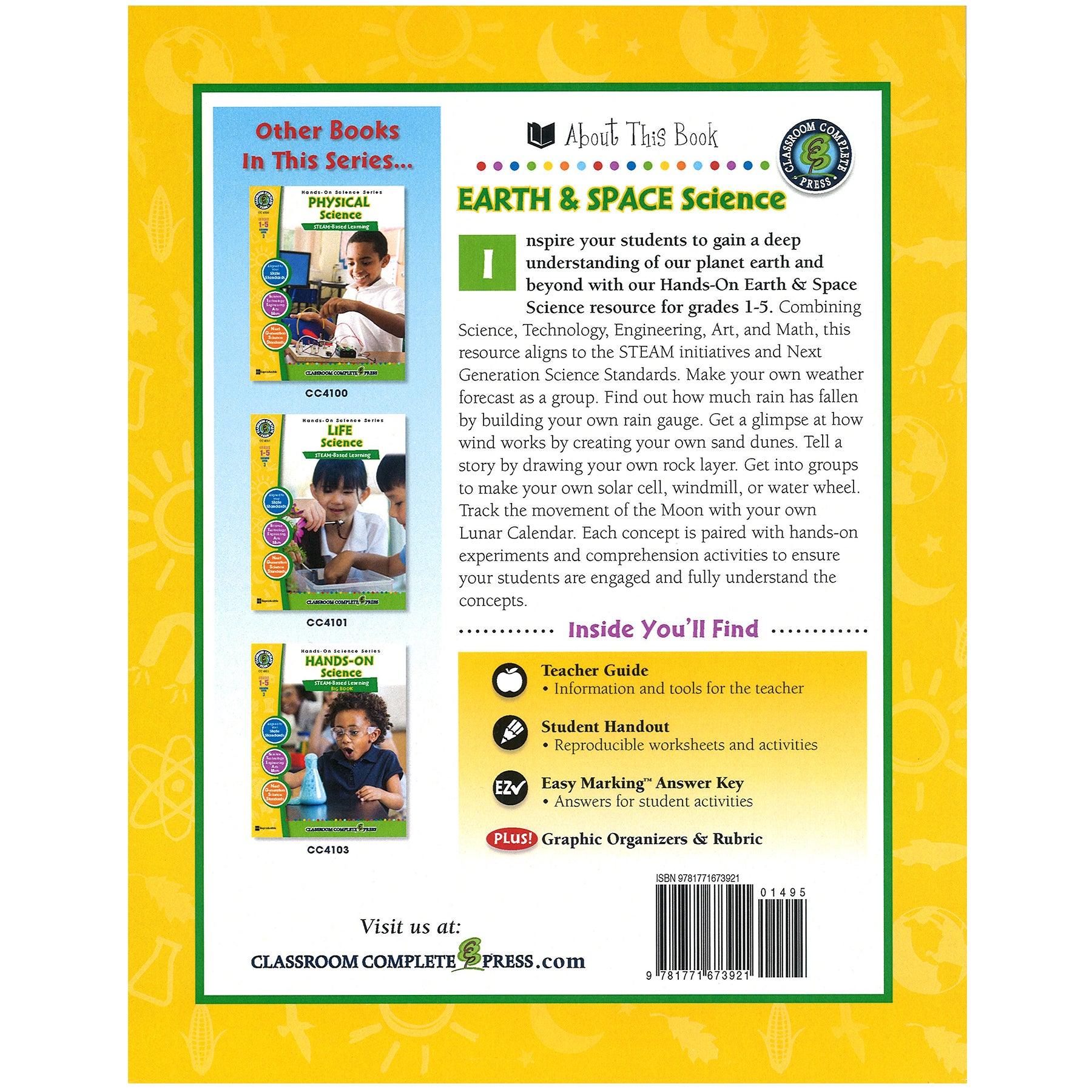 Hands-On STEAM - Earth & Space Science Resource Book, Grade 1-5 - Loomini