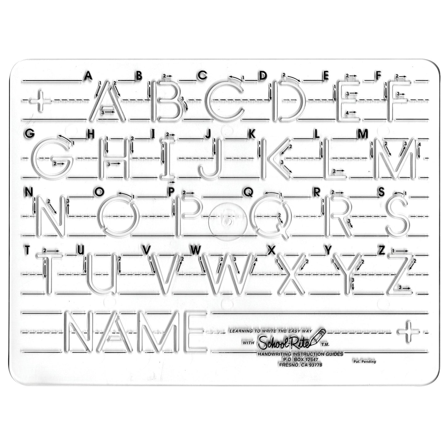 Handwriting Instruction Guide Template, Uppercase Manuscript - Loomini