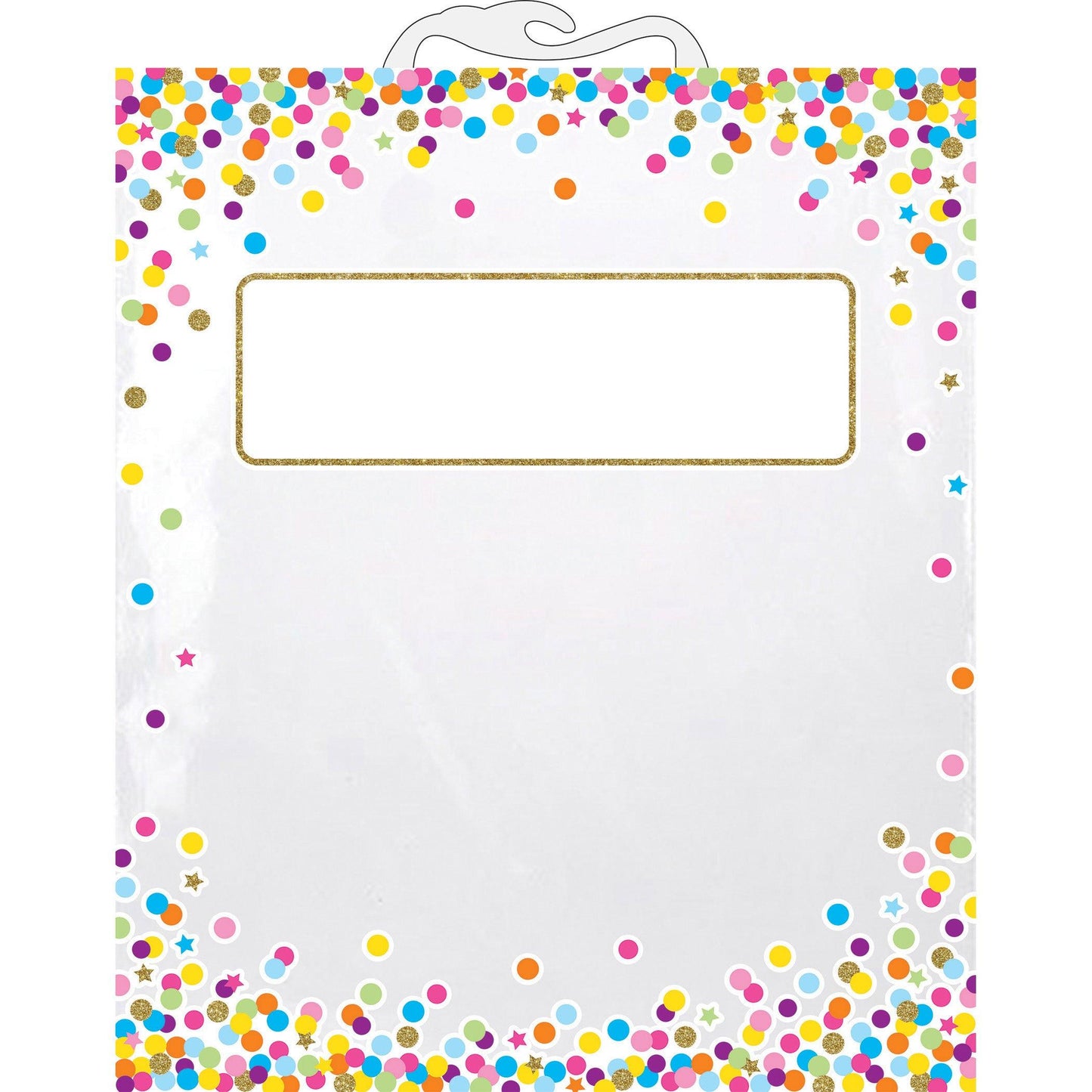 Hanging Confetti Pattern Storage/Book Bag, 11" x 16", Pack of 12 - Loomini