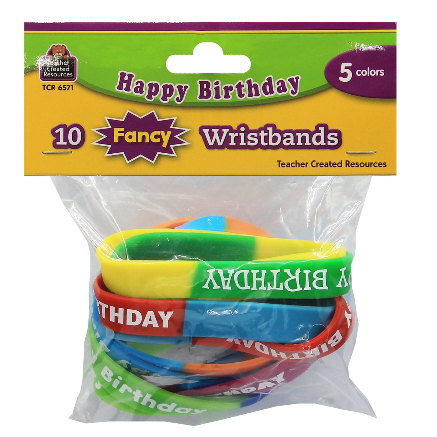 Happy Birthday Wristband Classroom Super Pack, 30 Per Pack, 2 Packs - Loomini