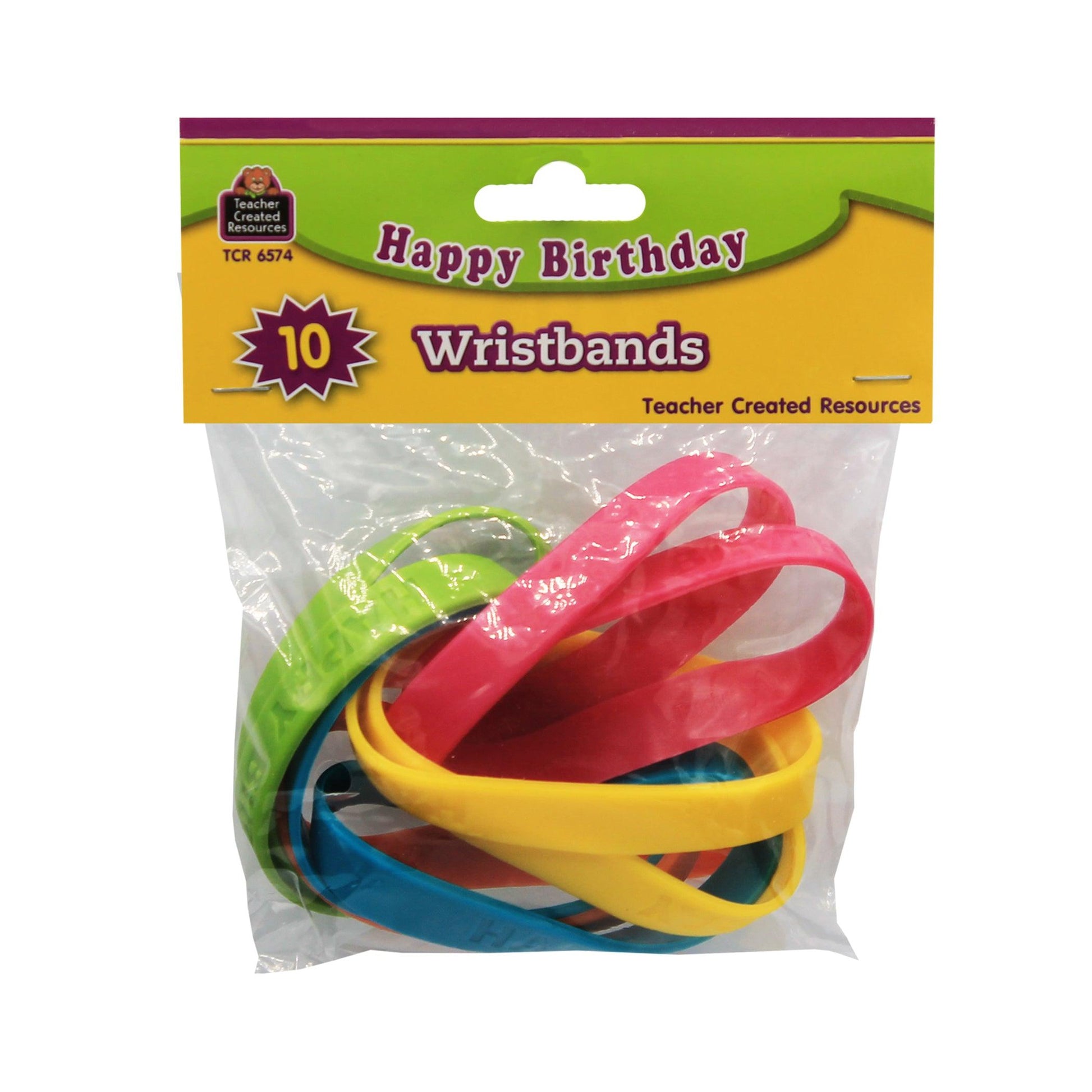 Happy Birthday Wristband Classroom Super Pack, 30 Per Pack, 2 Packs - Loomini