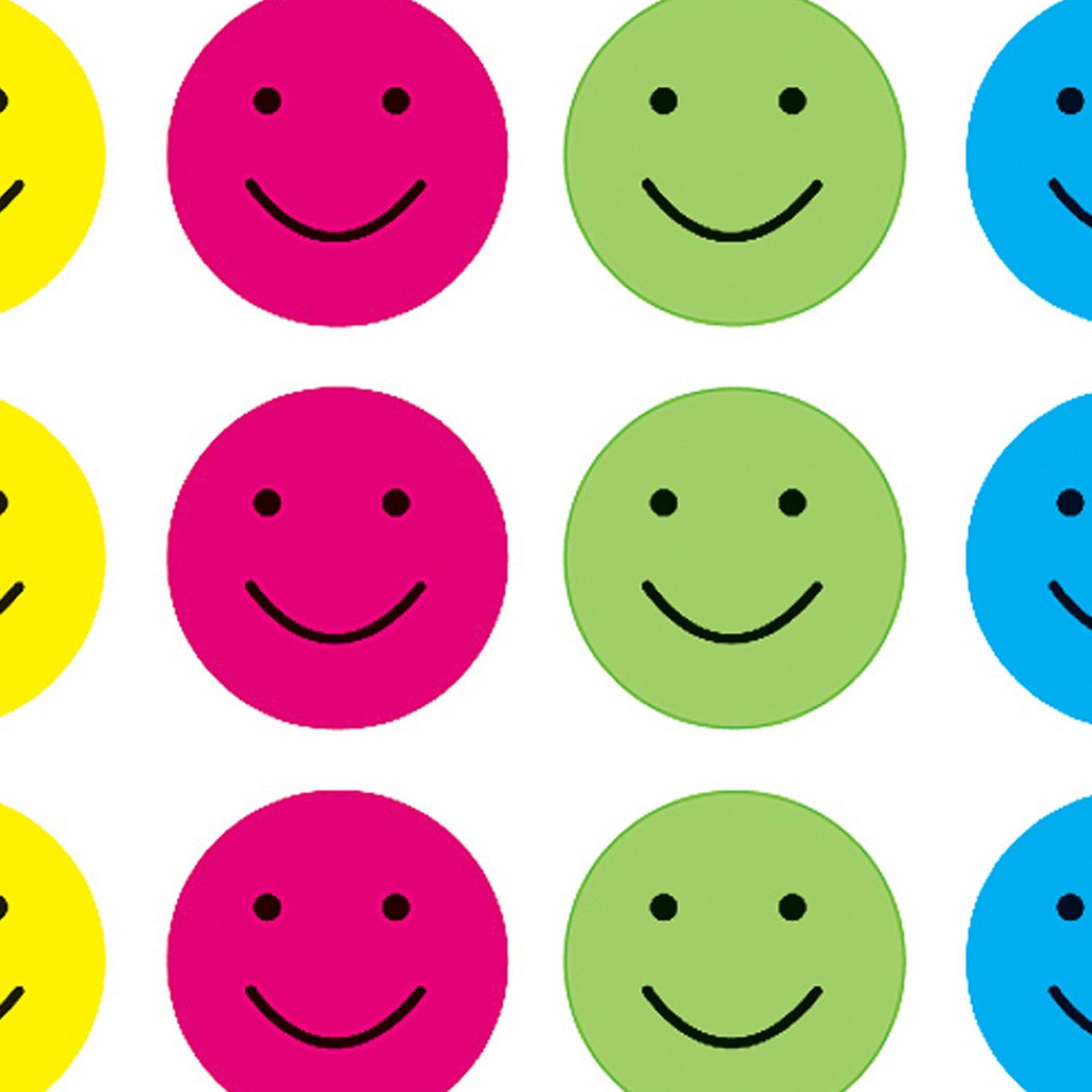 Happy Faces Stickers, 120 Per Pack, 12 Packs - Loomini