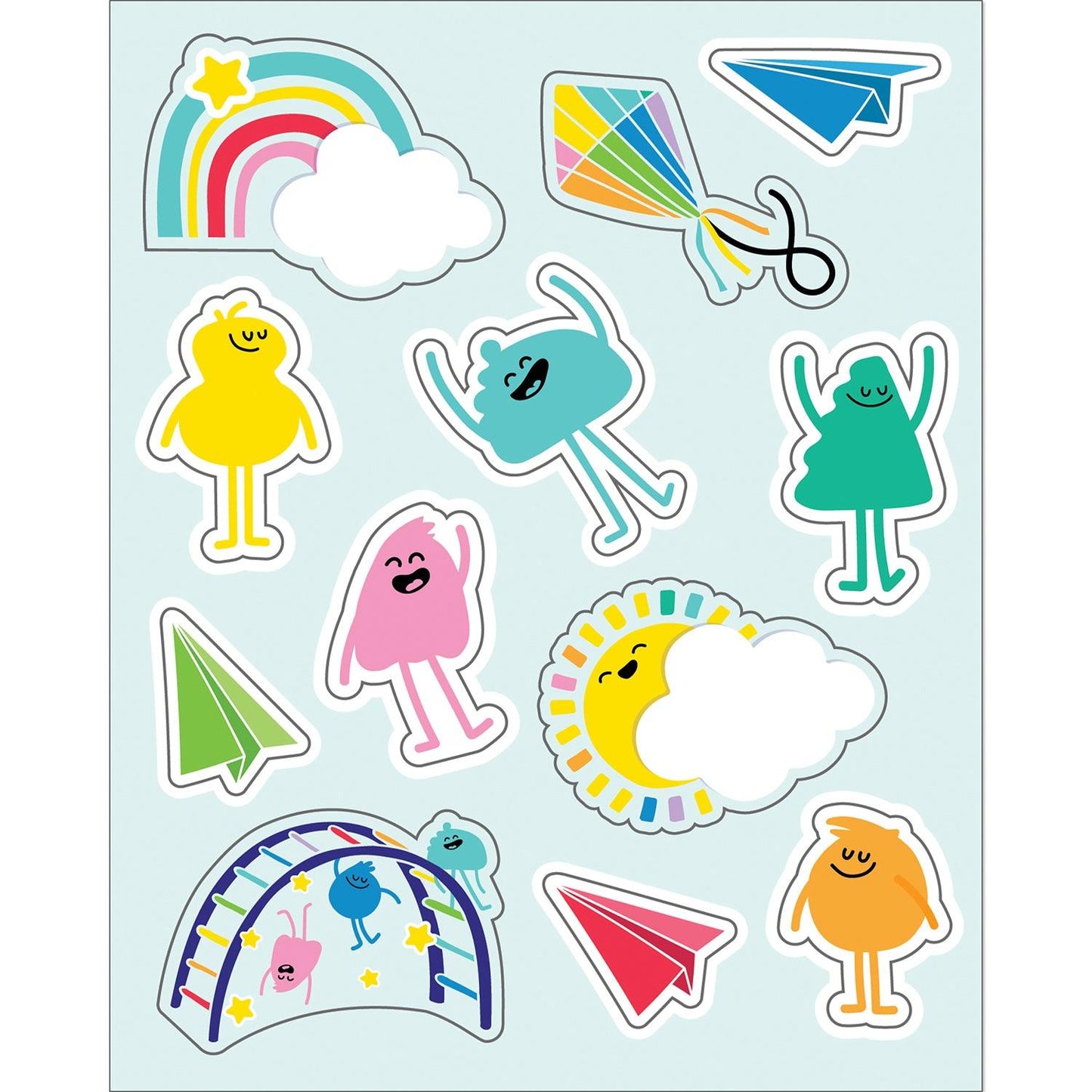 Happy Place Shape Stickers, 72 Per Pack, 12 Packs - Loomini