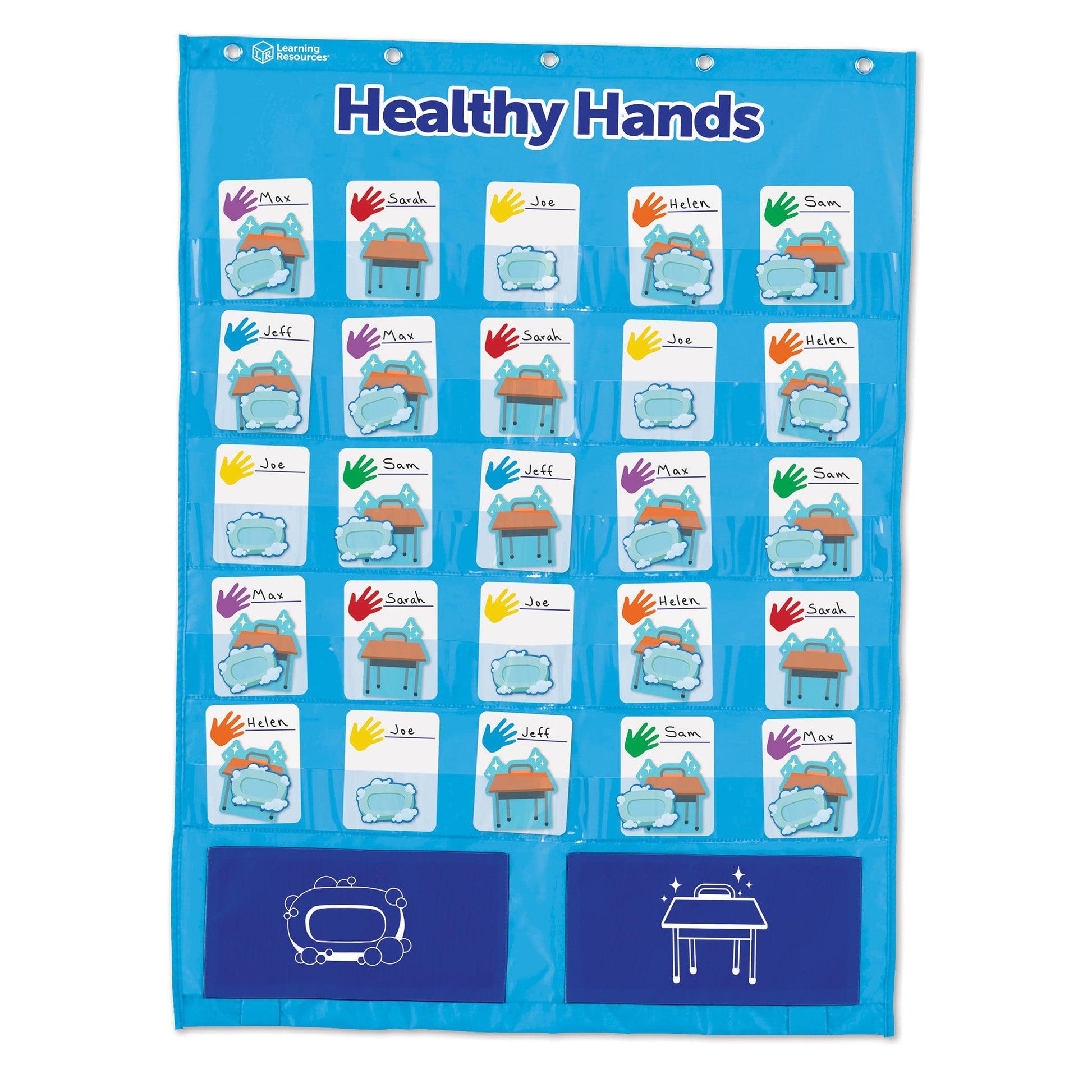 Healthy Hands Pocket Chart - Loomini