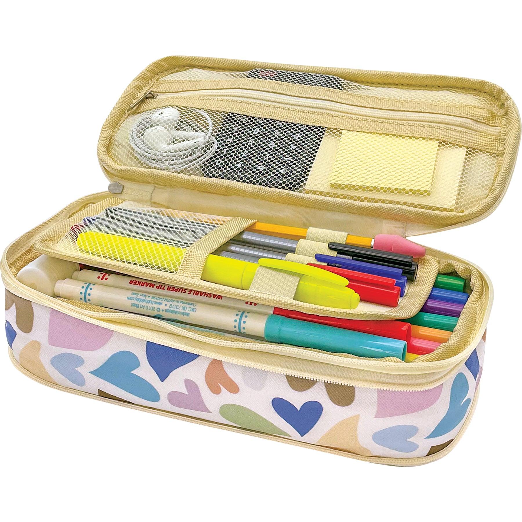 Hearts Pencil Case, Pack of 3 - Loomini