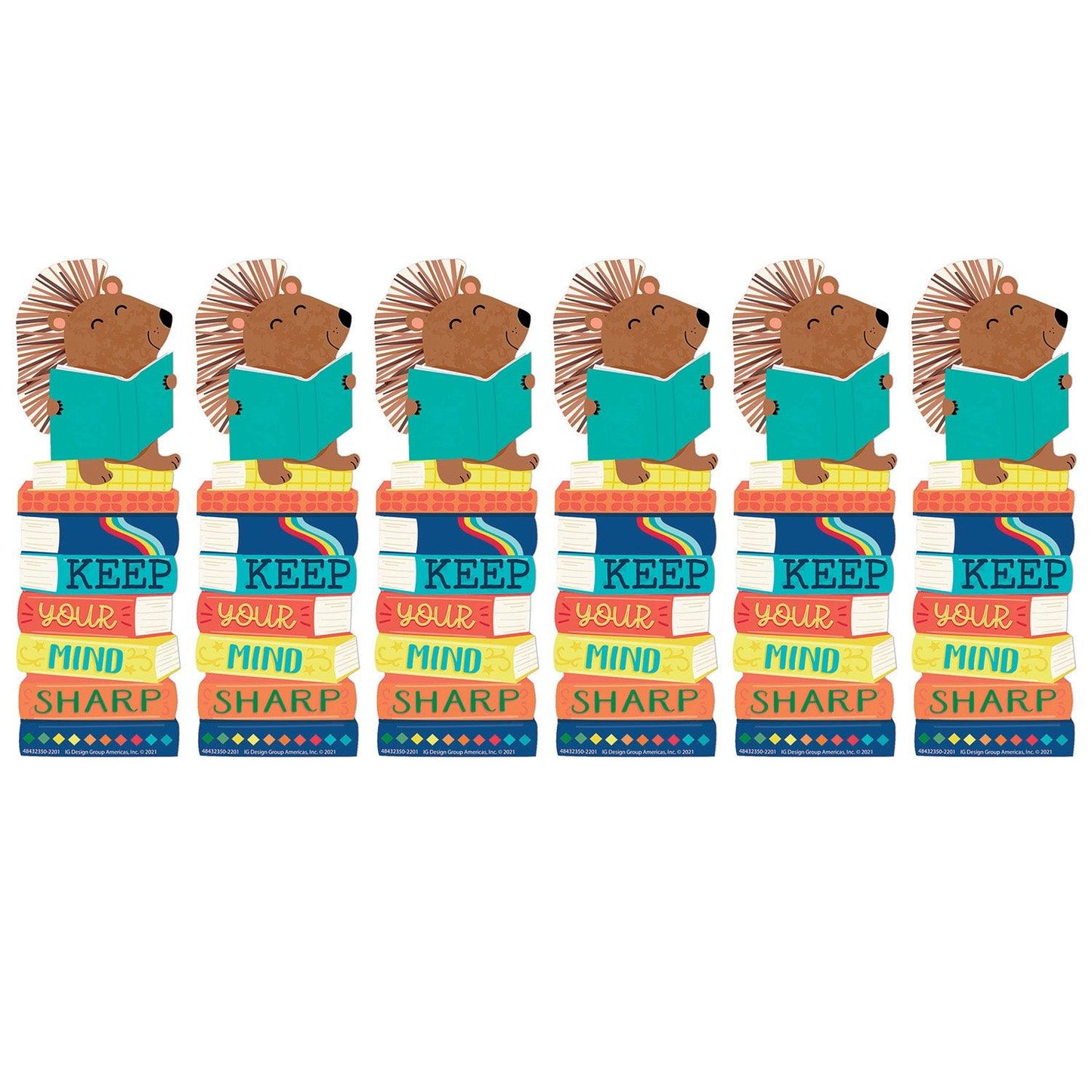 Hedge Hog Keep Your Mind Sharp Bookmarks, 36 Per Pack, 6 Packs - Loomini