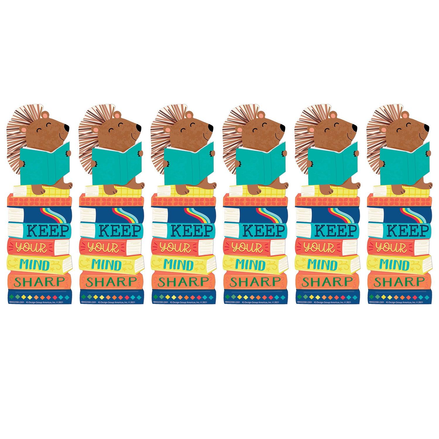 Hedge Hog Keep Your Mind Sharp Bookmarks, 36 Per Pack, 6 Packs - Loomini