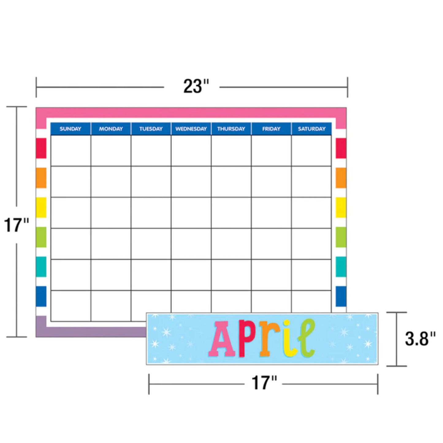 Hello Sunshine Calendar Bulletin Board Set, 94 Pieces - Loomini