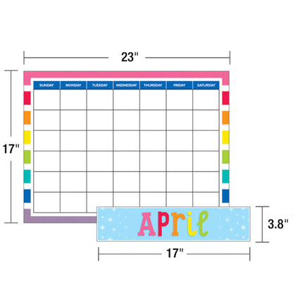 Hello Sunshine Calendar Bulletin Board Set, 94 Pieces - Loomini