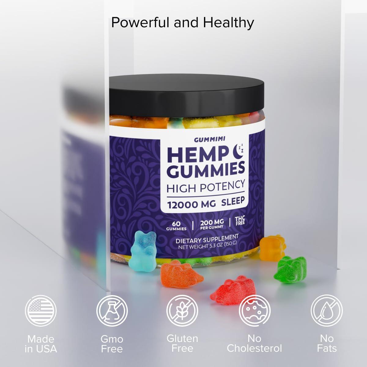 Hеmp Gummies High Potency Soоthes Discоmfоrt and Sоreness in The Body Organic Gummy Bears Pure Hеmp Oil Omega 3 6 9 Vitamin E Infused Assorted Fruit Flavors Grown & Made in USA - Loomini