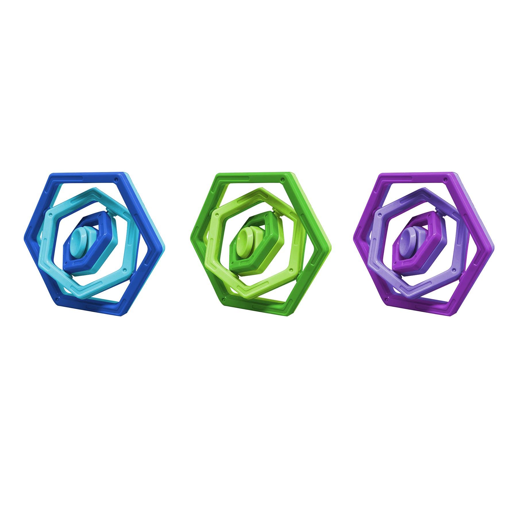 Hexle Fidget Toy, Pack of 3 - Loomini