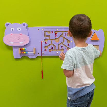 Hippo Activity Wall Panel - 18m+ - Toddler Activity Center - Loomini