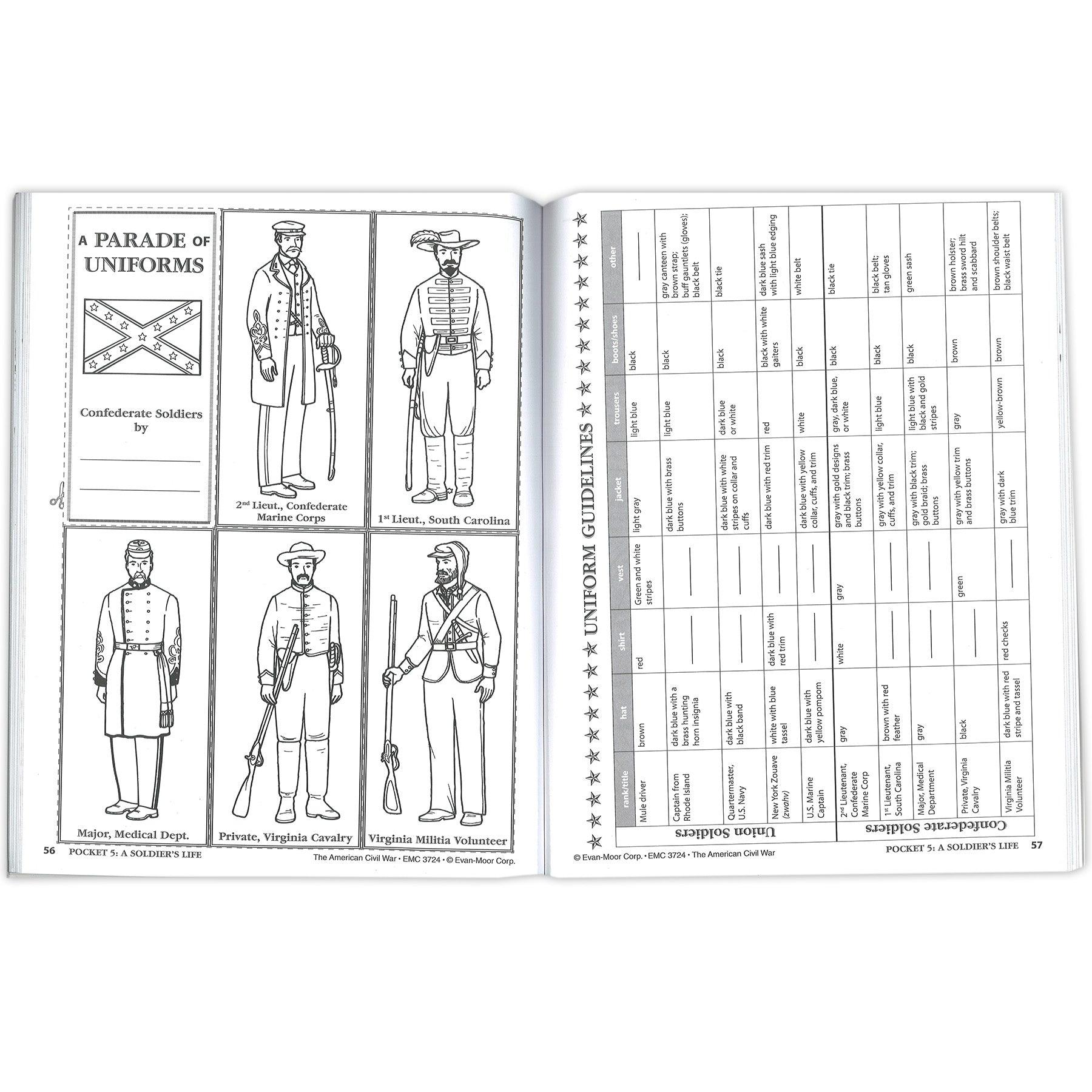 History Pockets: The American Civil War Book, Teacher Resource, Grades 4-6 - Loomini