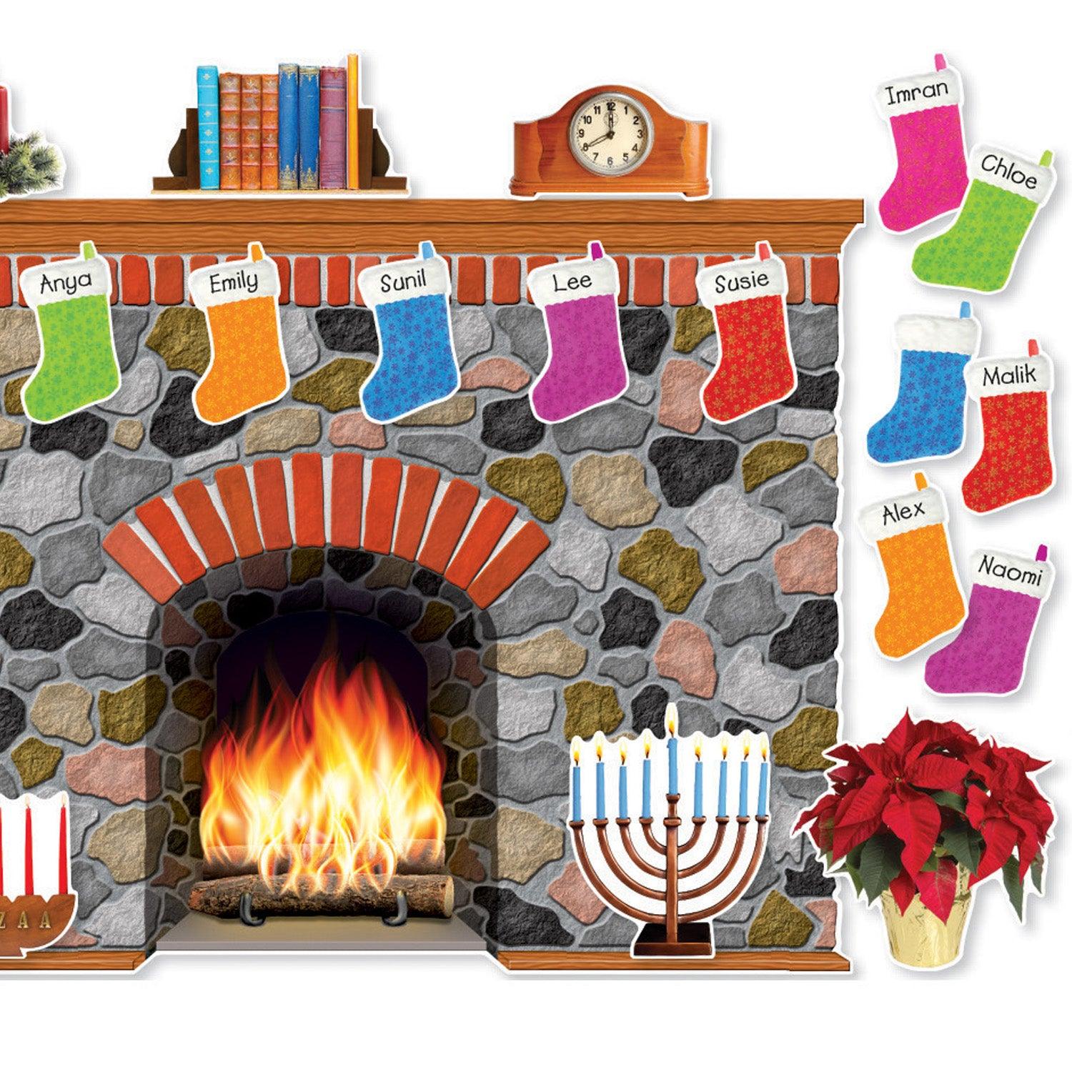 Holiday Hearth Bulletin Board Set - Loomini