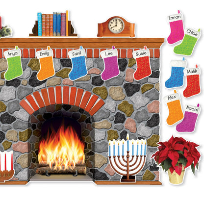 Holiday Hearth Bulletin Board Set - Loomini