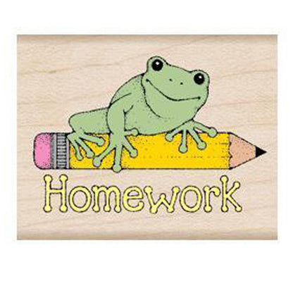 Homework Frog Stamp, Pack of 3 - Loomini