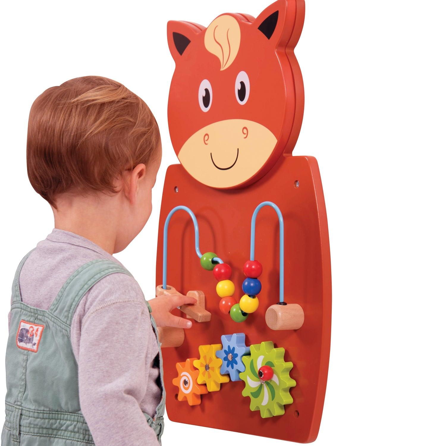 Horse Activity Wall Panel - Toddler Activity Center - Loomini