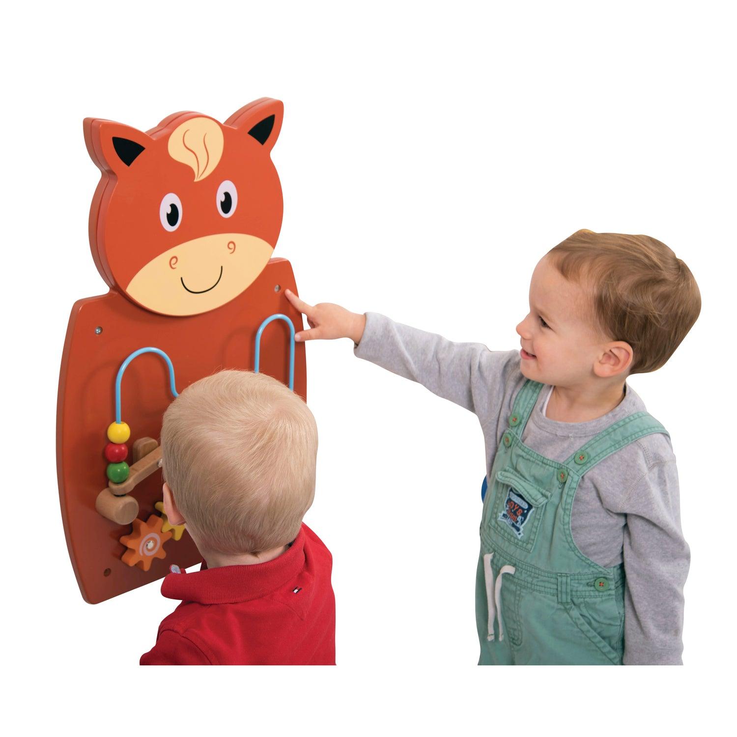 Horse Activity Wall Panel - Toddler Activity Center - Loomini