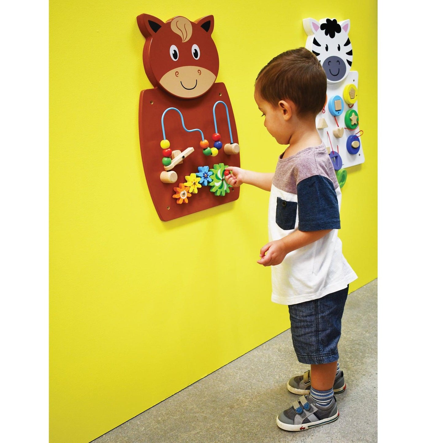 Horse Activity Wall Panel - Toddler Activity Center - Loomini