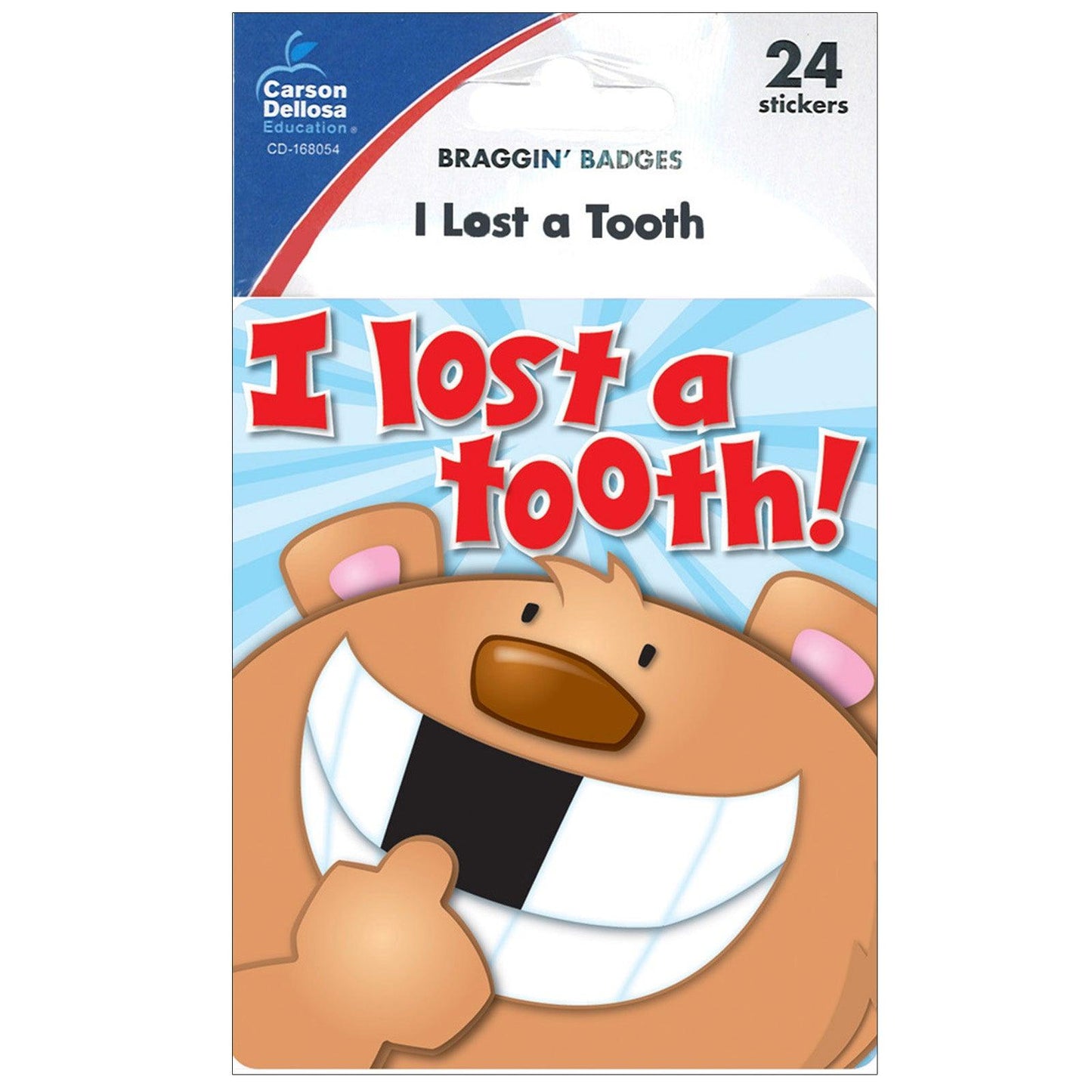 I Lost a Tooth Motivational Stickers, 24 Per Pack, 12 Packs - Loomini