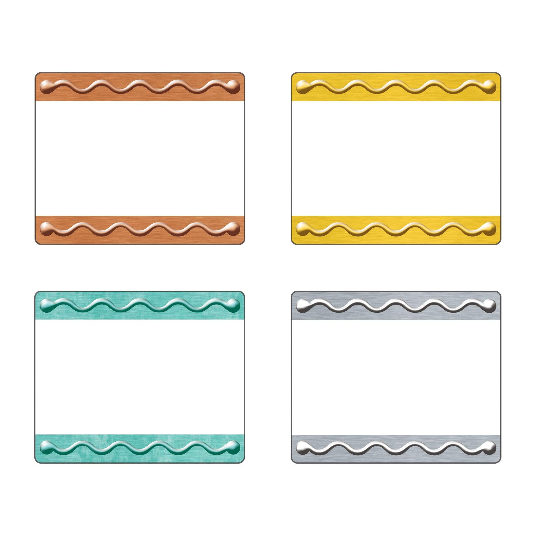 I ♥ Metal™ Embossed Terrific Labels™ Variety Pack, 36 Per Pack, 6 Packs - Loomini